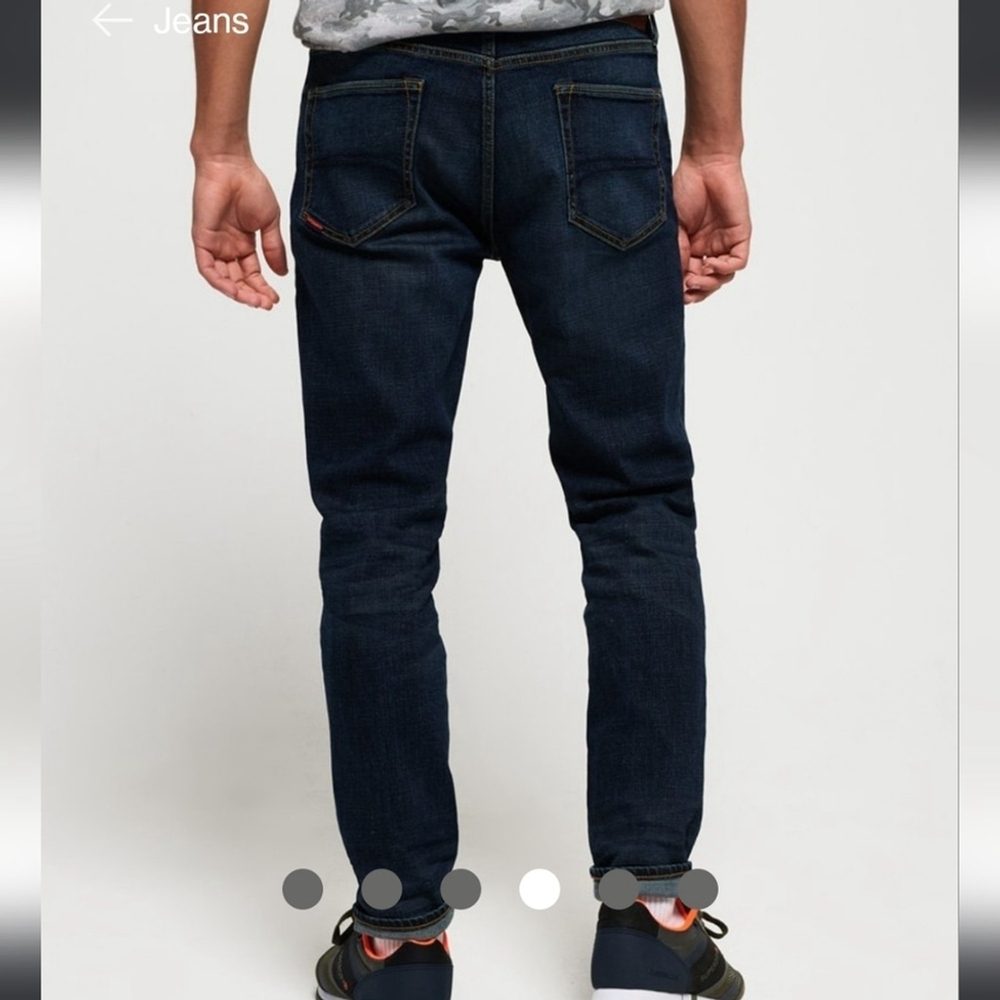 SUPER DRY MEN'S CONNOR BLUE TAPER JEANS PANTS 34 - Picture 12 of 13